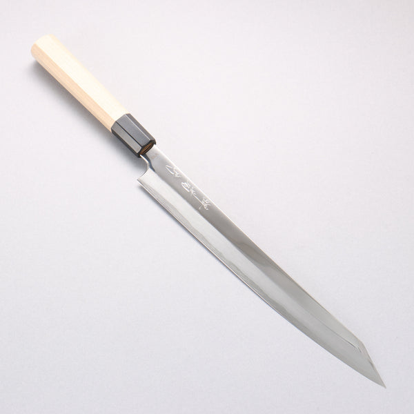 堺 菊守 V金10号 鏡面仕上げ 切付柳刃包丁 270mm 朴柄 – 清助刃物 Japan