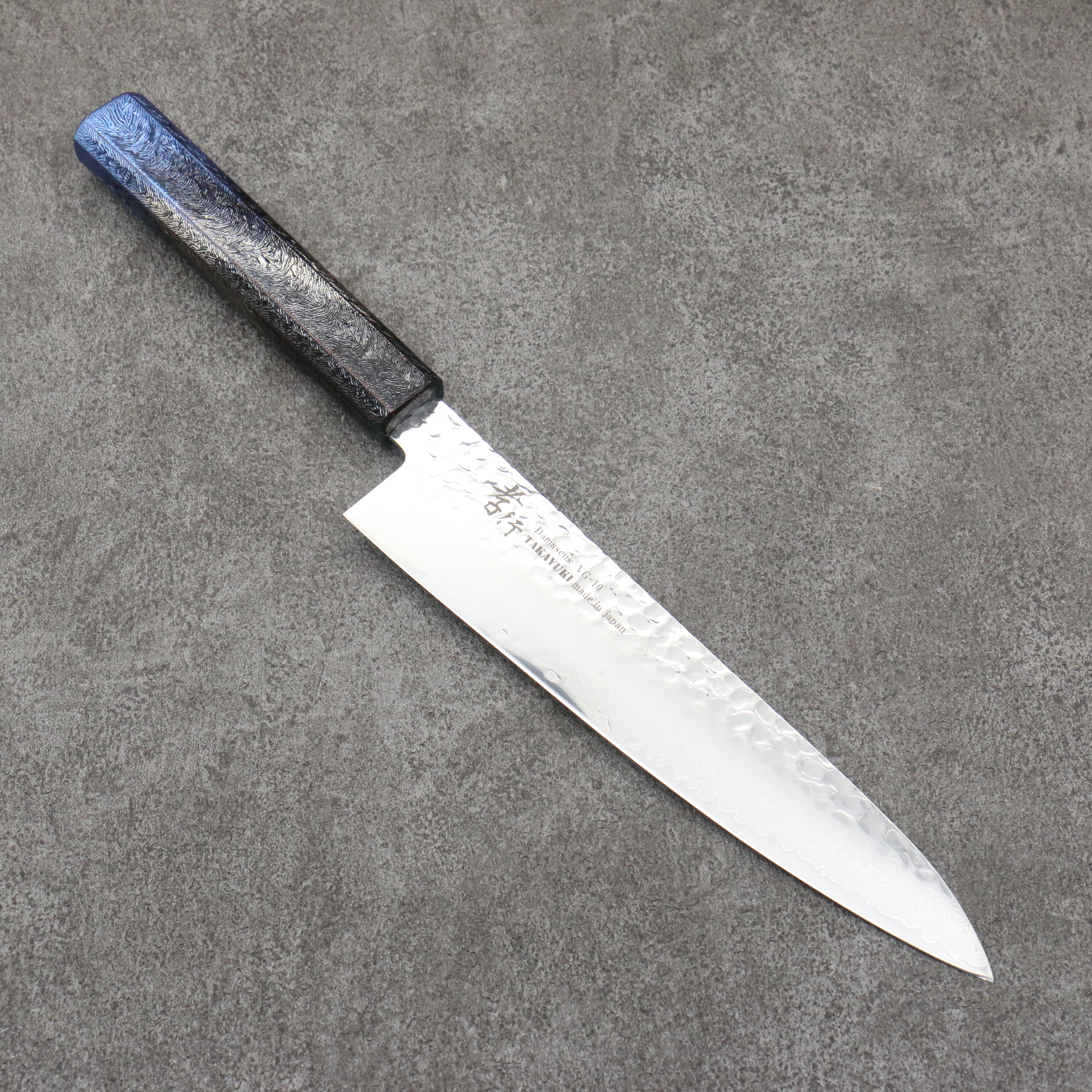 堺 孝行 琳凰 VG10 33層 ダマスカス 牛刀包丁 和包丁 210mm 青漆塗り柄