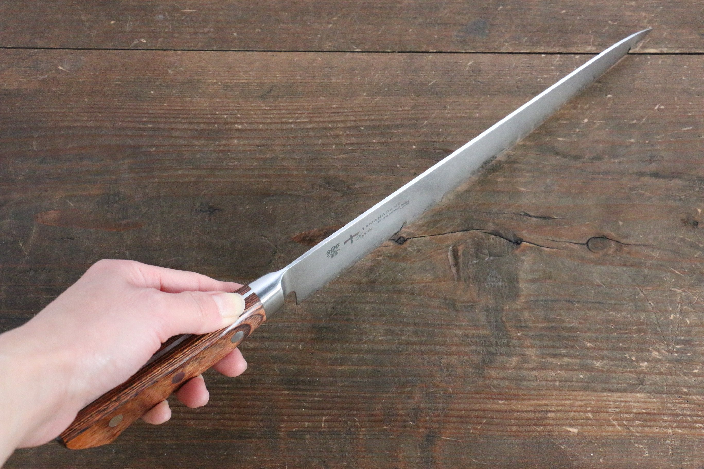 玉鋼 響十 63層 ダマスカス 筋引包丁 240mm KP-1113 – 清助刃物 Japan