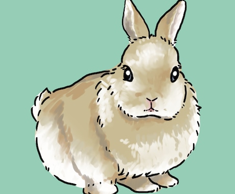 大好きな家族を♡愛うさぎさんのイラスト描きます うさ飼いさんのため