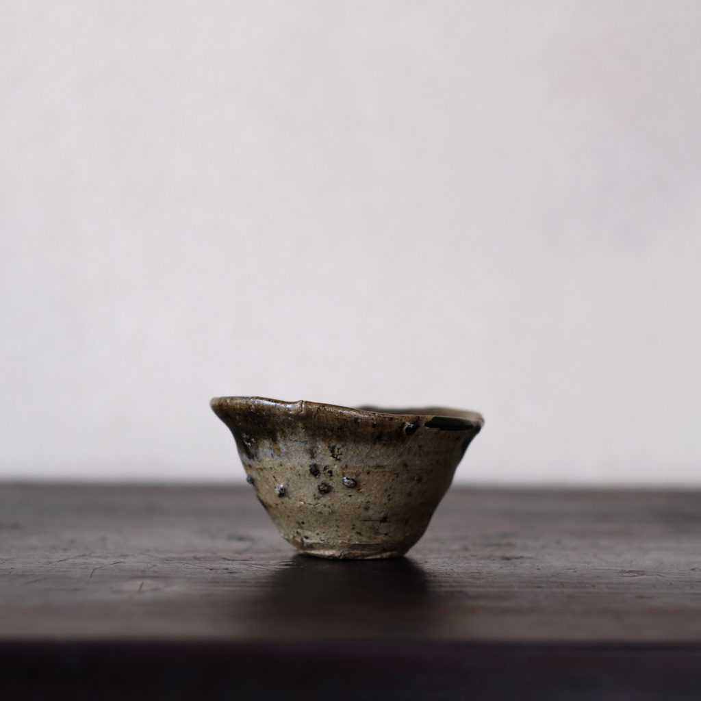 真作 名工】中里重利 斑唐津 ぐい呑 三玄窯 中里無庵 中里逢
