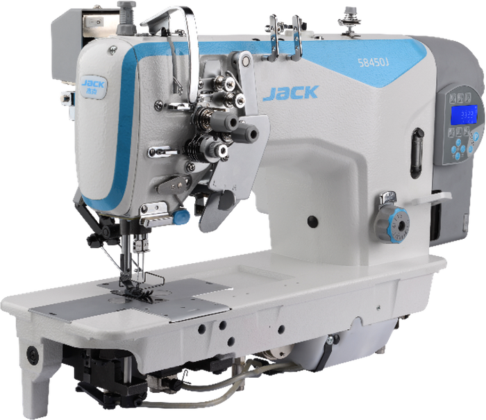 Jack JK-58720J: Computerized, Direct Drive, Double Needle, Lockstitch