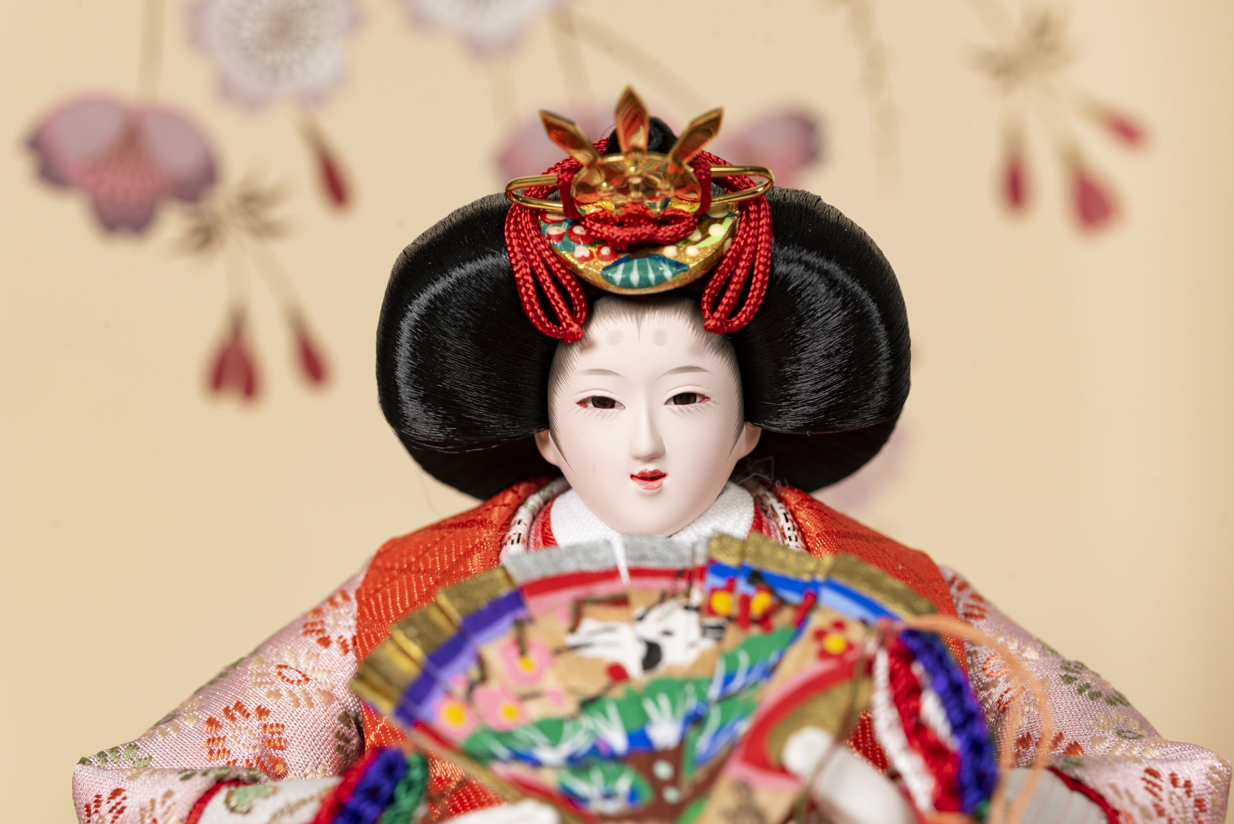 9 平安光雲 作-小芥子親王・優美雛 本式十二単衣