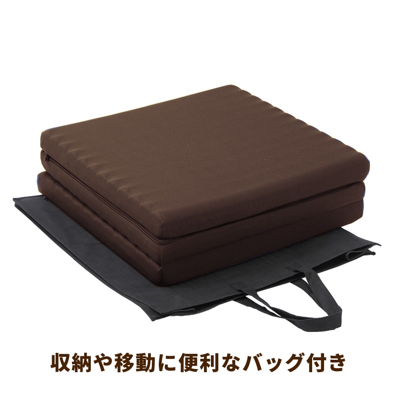 寝心地にこだわったごろ寝マット 6×60×180㎝ ブラウン 側生地