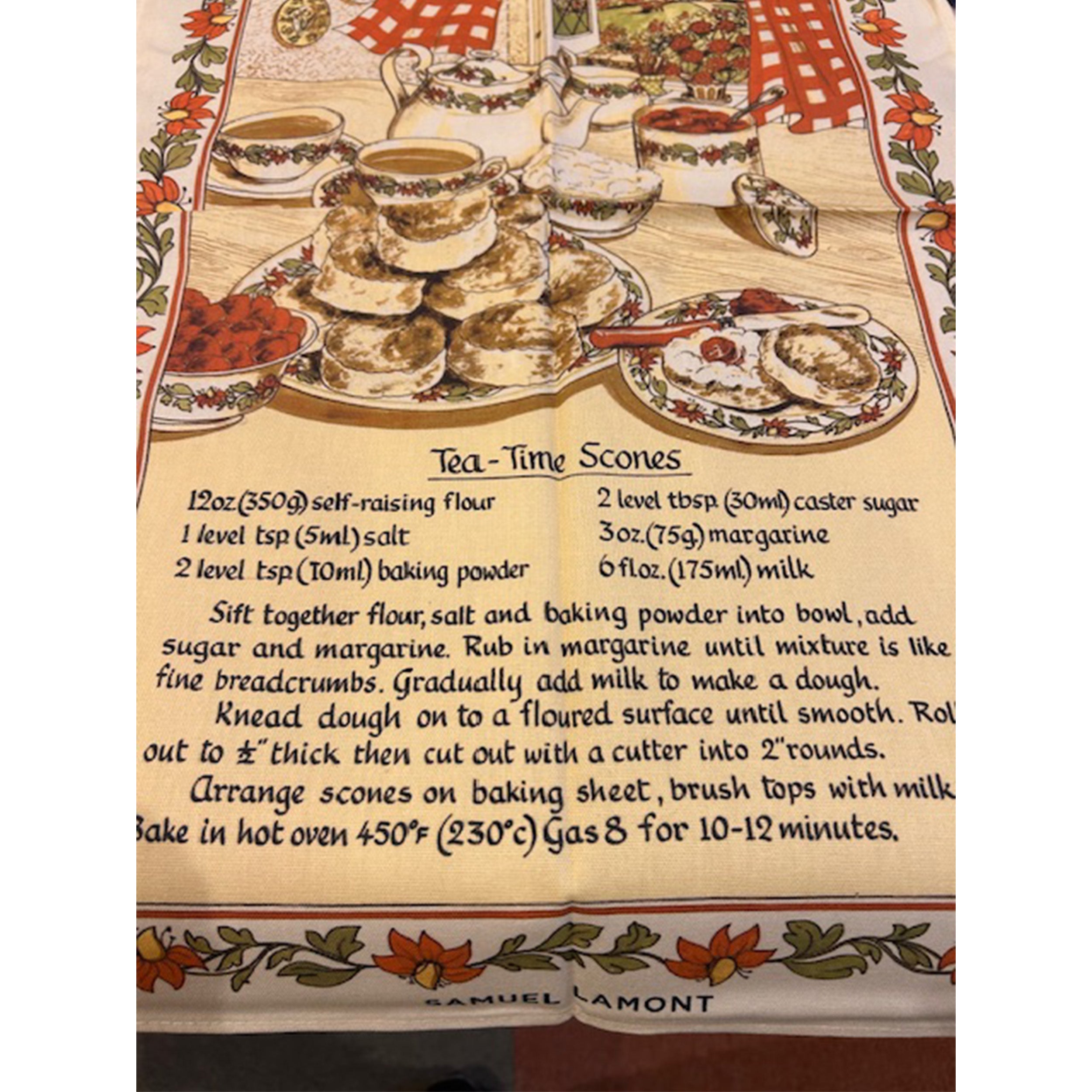 サミュエルラモント ティータオル Scone and Cream Teas