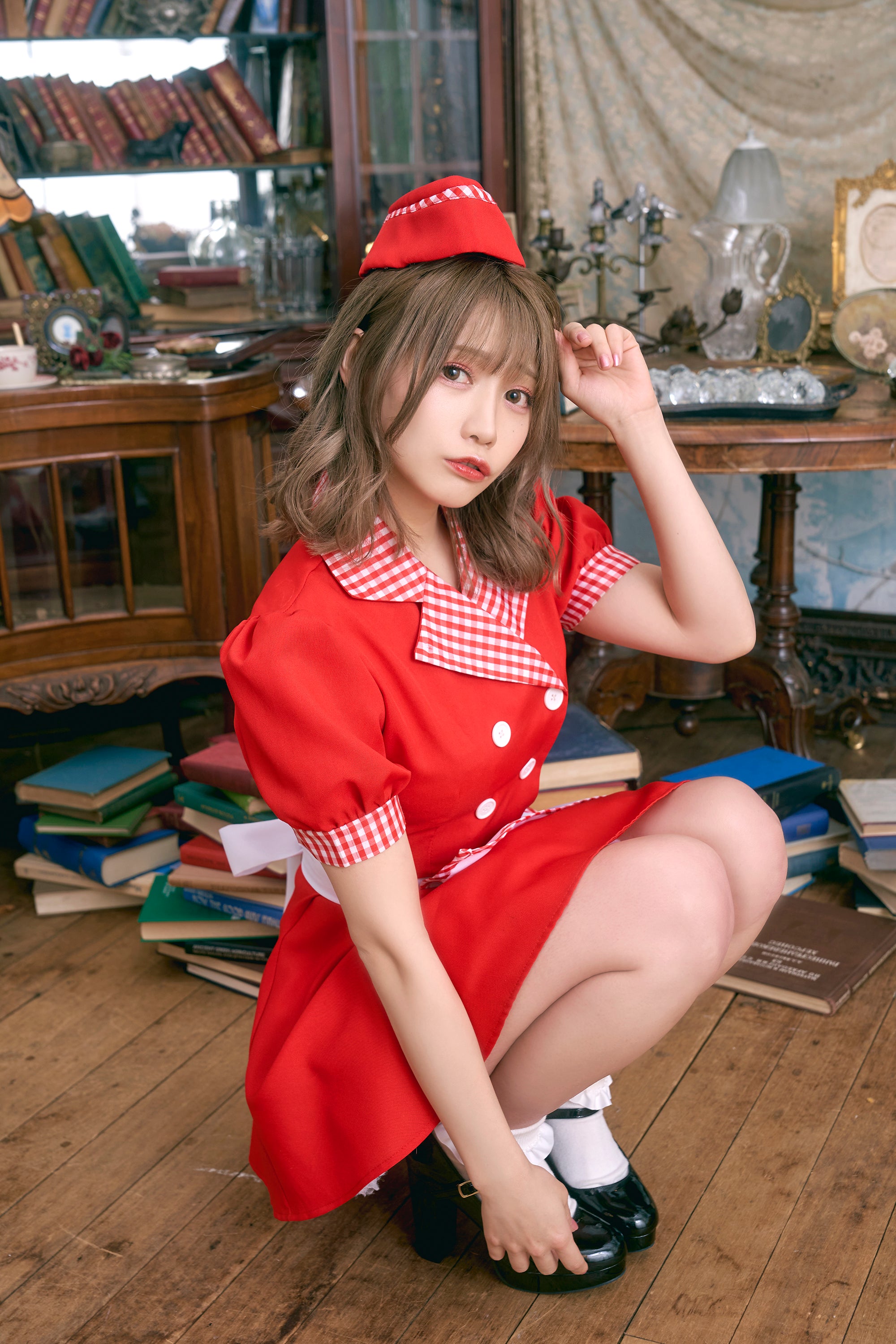篠原みなみちゃん着用》コスプレ ダイナーガール メイド ウェイトレス