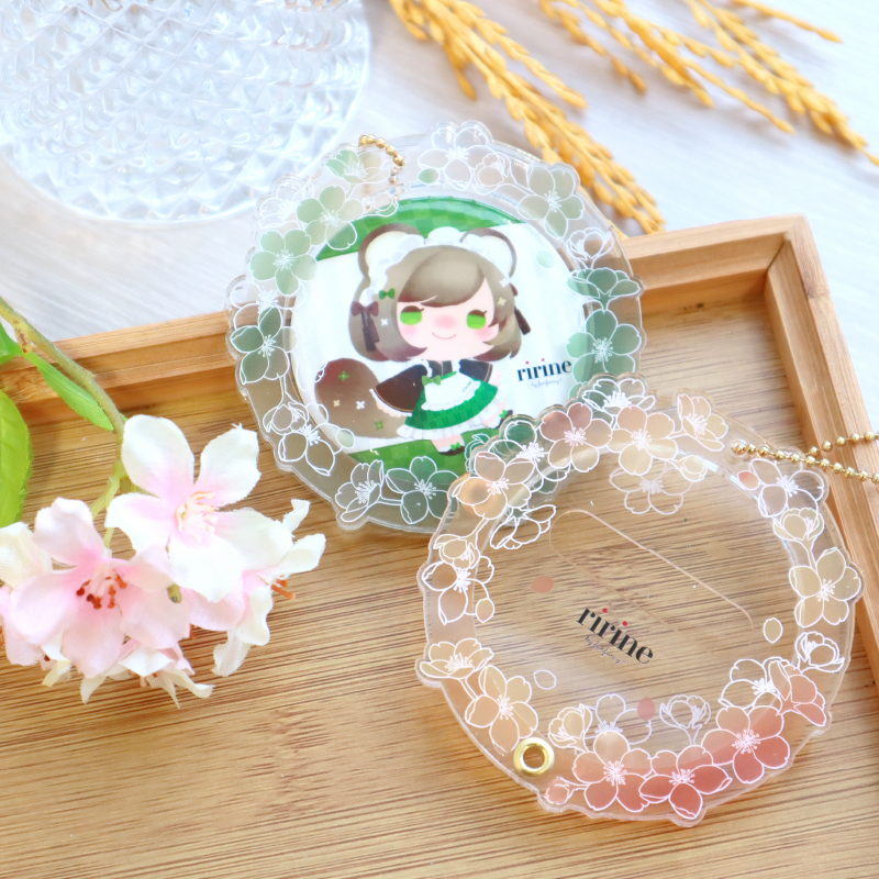 缶バッジアクリルフレーム 桜 紫色| FUKUYA ONLINE フクヤオンライン