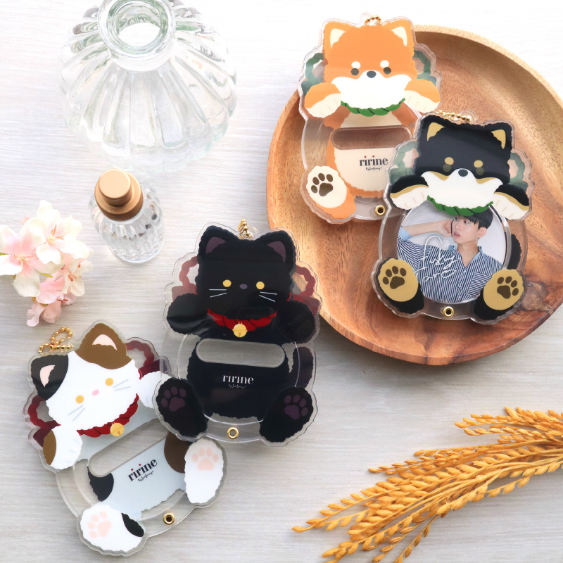 缶バッジアクリルフレーム 和風アニマル 黒猫| FUKUYA ONLINE フクヤ