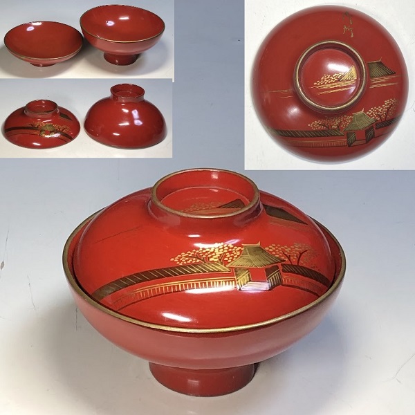 双鯛盆 漆器 木地 楕円盆 茶道具 鯉 箱付