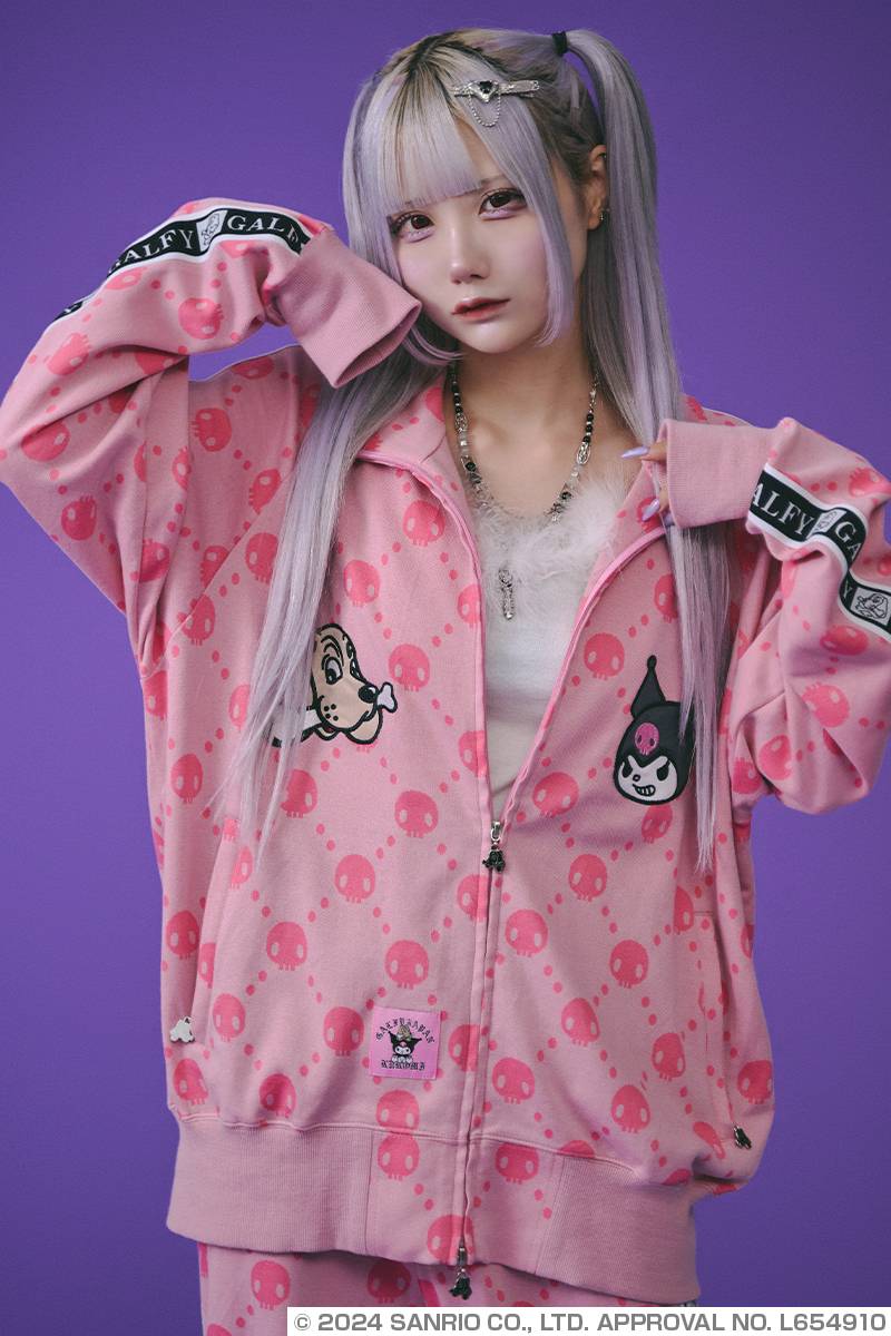 クロミ×GALFY(ガルフィー) ドクロだらけセットアップ - Pink / ロック