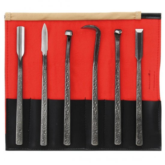 株式会社喜久和 / 特上共柄彫刻刀 6点セット 1271 Bonsai chisel set
