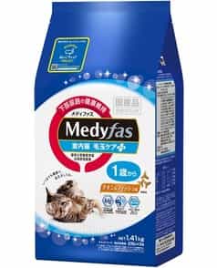 メディファス ドライ室内猫毛玉11歳からチキン＆フィッシュ味 1.41kg