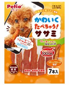 ペティオ かわいくたべちゃう！ササミ 7本入（4903588131561）｜犬