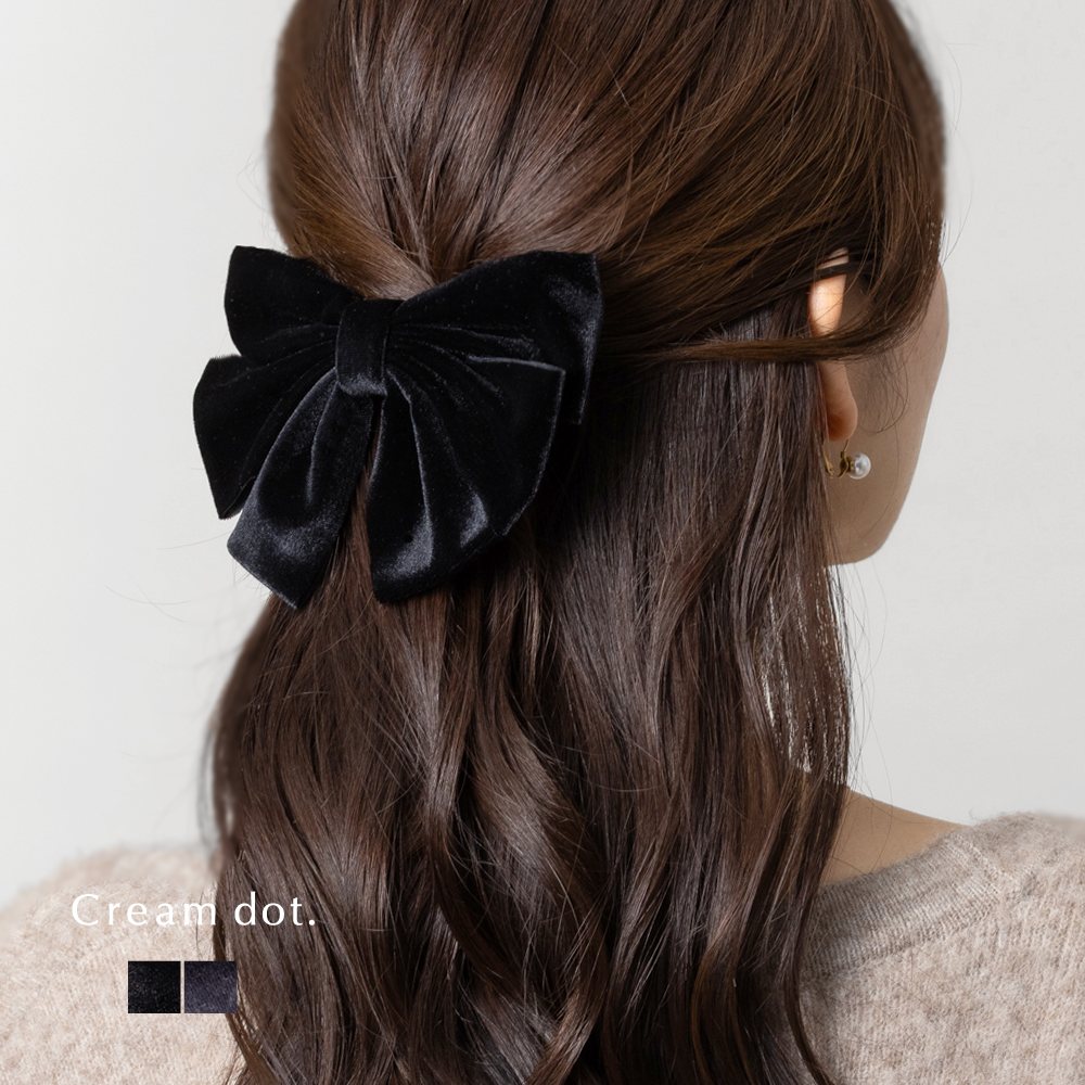 楽天市場】最大32%OFF×全品送料無料！ヘアクリップ ベロア リボン