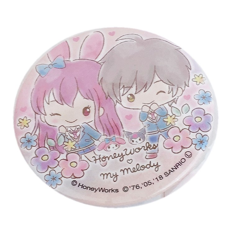 楽天市場】ハニーワークス×マイメロディグッズ BIG缶バッジ 美桜&春輝