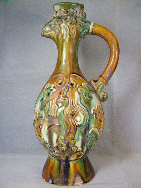 楽天市場】□龍香堂□☆【中国骨董品】唐三彩（とうさんさい）鶏型細首