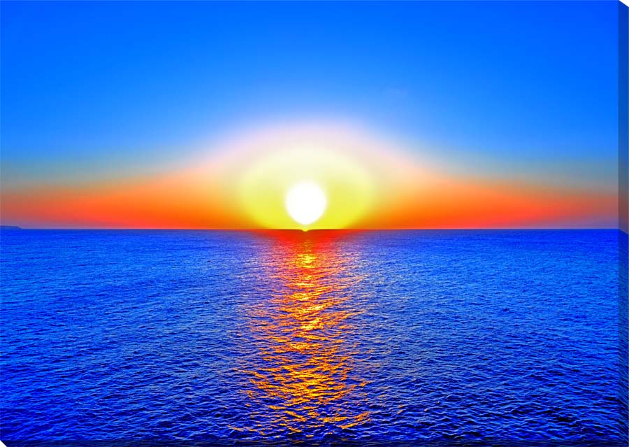 楽天市場】風景写真パネル 沖縄 北大東島の海と太陽 夕日 側面画像あり