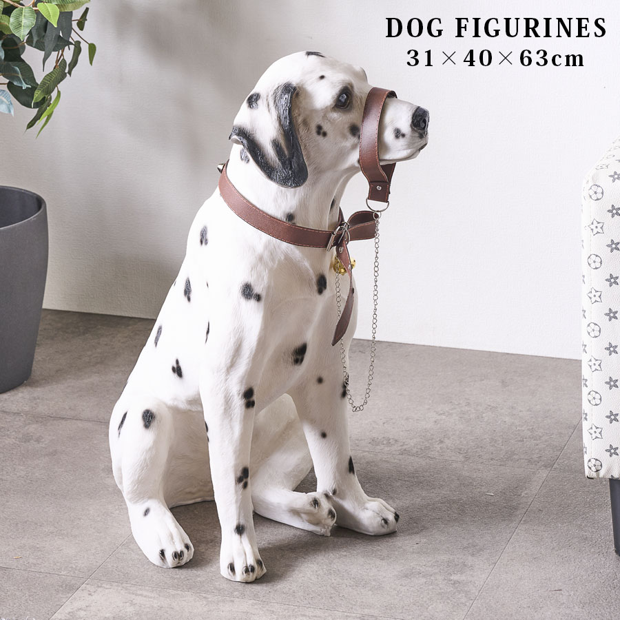 楽天市場】イタリア製 陶器 置物 犬 ダルメシアン 送料無料 輸入家具