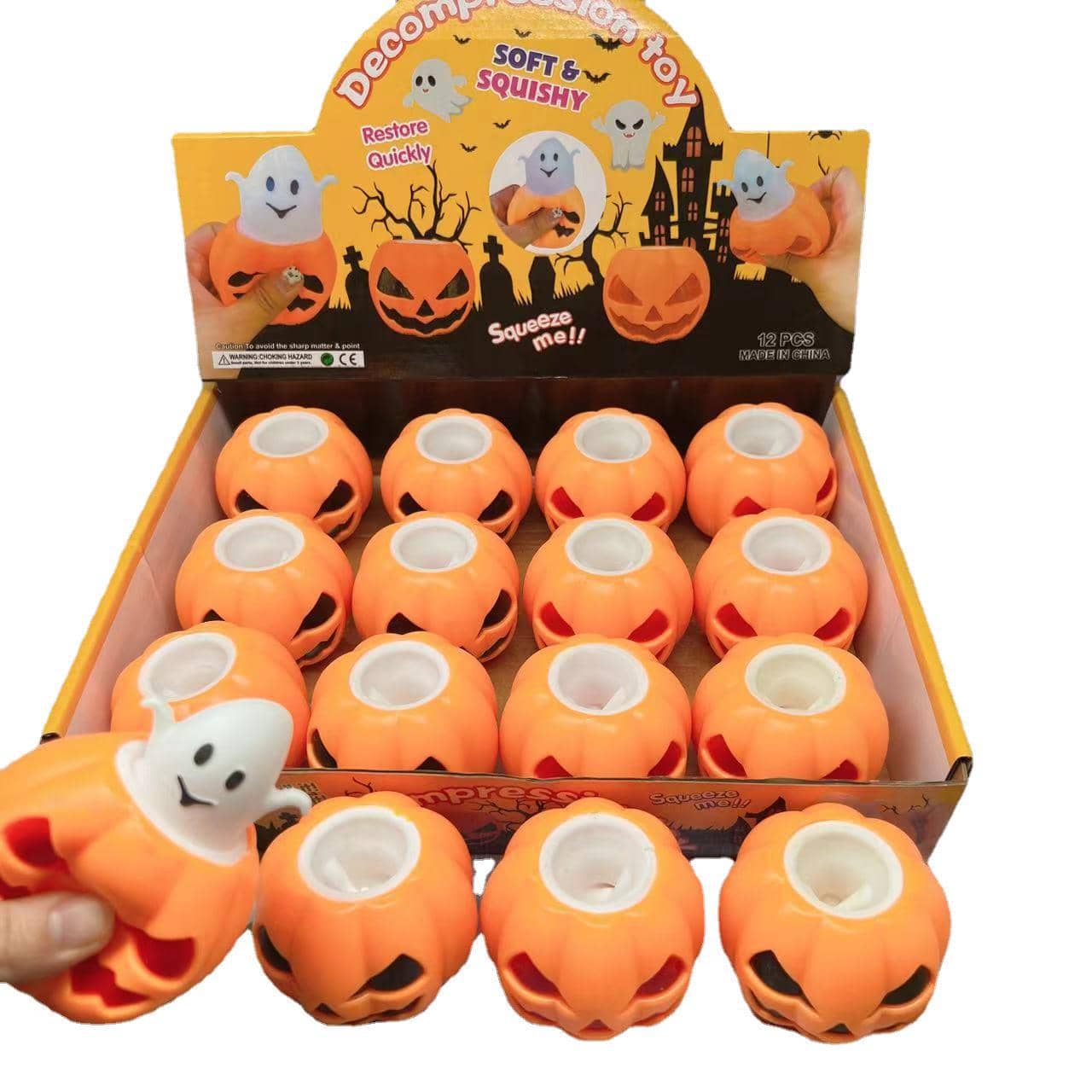 楽天市場】12個セット ハロウィン おもちゃ カボチャ 幽霊 玩具 減圧