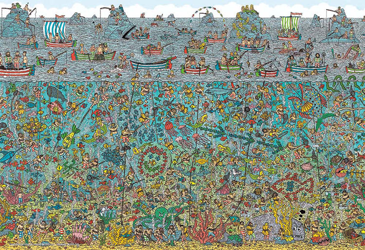 楽天市場】ジグソーパズル Where's Wally？ 深海のダイバー(ウォーリー