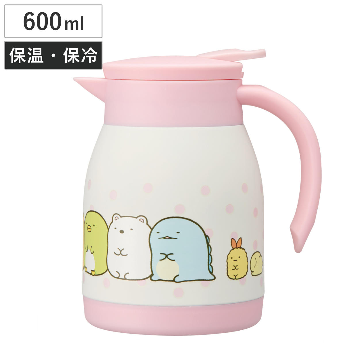 楽天市場】卓上ポット 600ml ハローキティ おやつタイム ステンレス