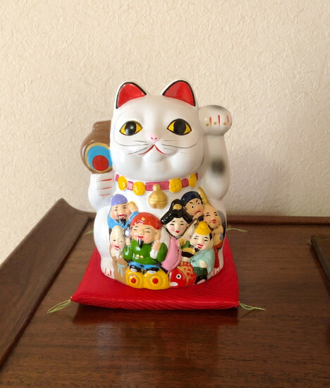 楽天市場】黄色い金運招き猫七福神(小）【楽ギフ_包装】【楽ギフ_包装