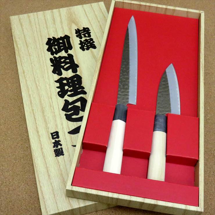 楽天市場】関の刃物 包丁2本組セット 三徳包丁 ペティナイフ ヤクセル