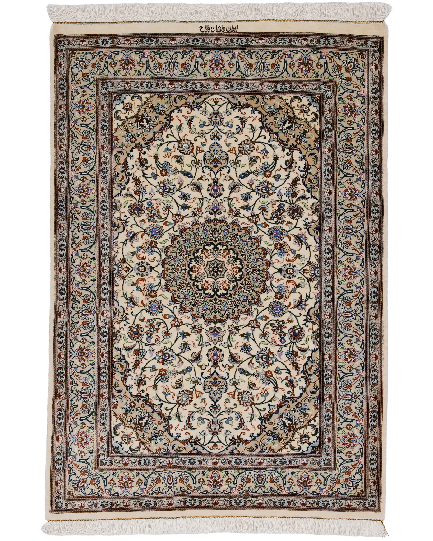 楽天市場】ペルシャ絨毯 シルク 約50cm x 72cm パープル ブラック クム