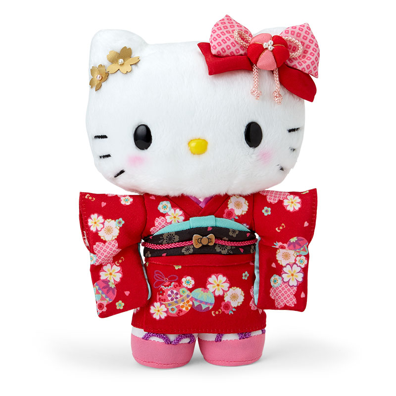 楽天市場】キティ ぬいぐるみ 人形 キティちゃん ピンクの着物 Mサイズ