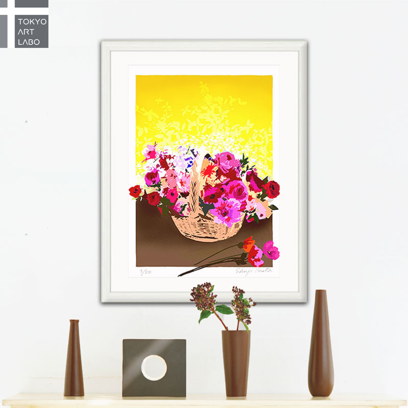 楽天市場】絵画 風水 インテリア 額入り Bouquet de fleurs「花束