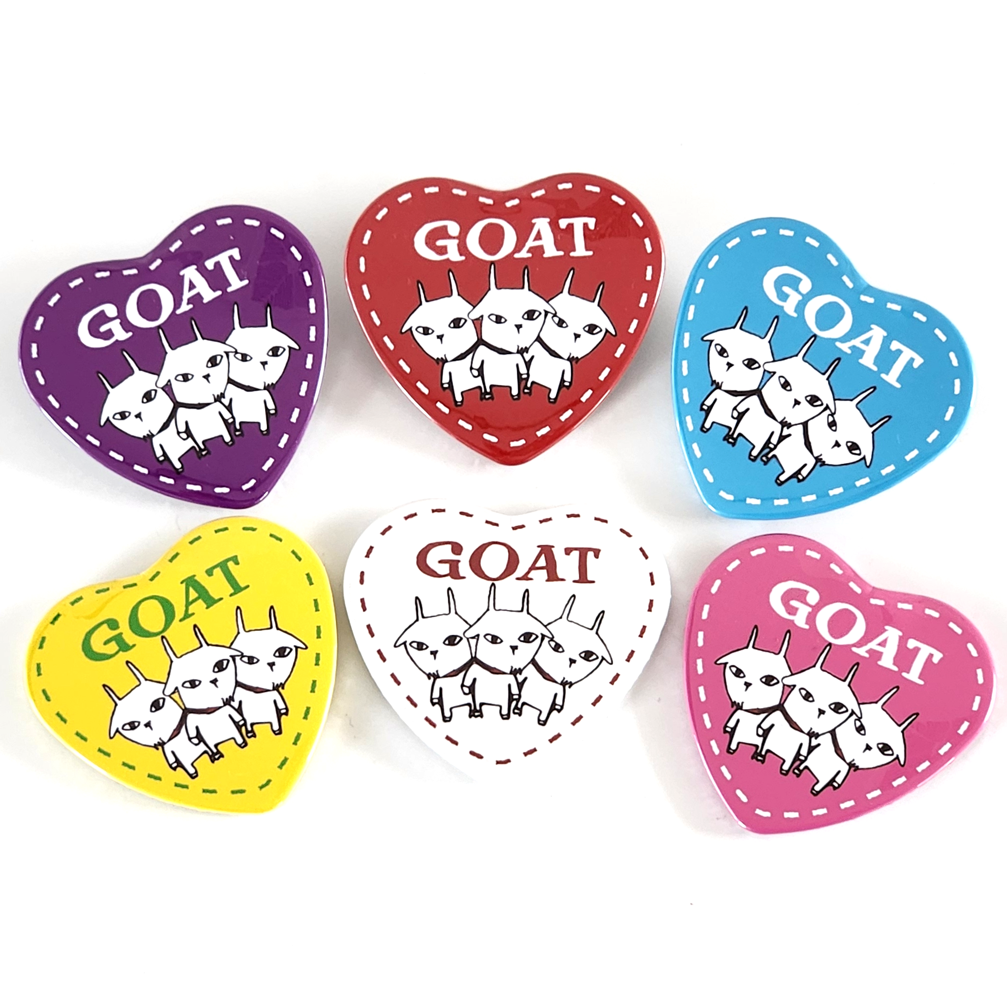 レ・ド・シェーブル 本店 / イボンヌ GOATな缶バッジ（ハート）