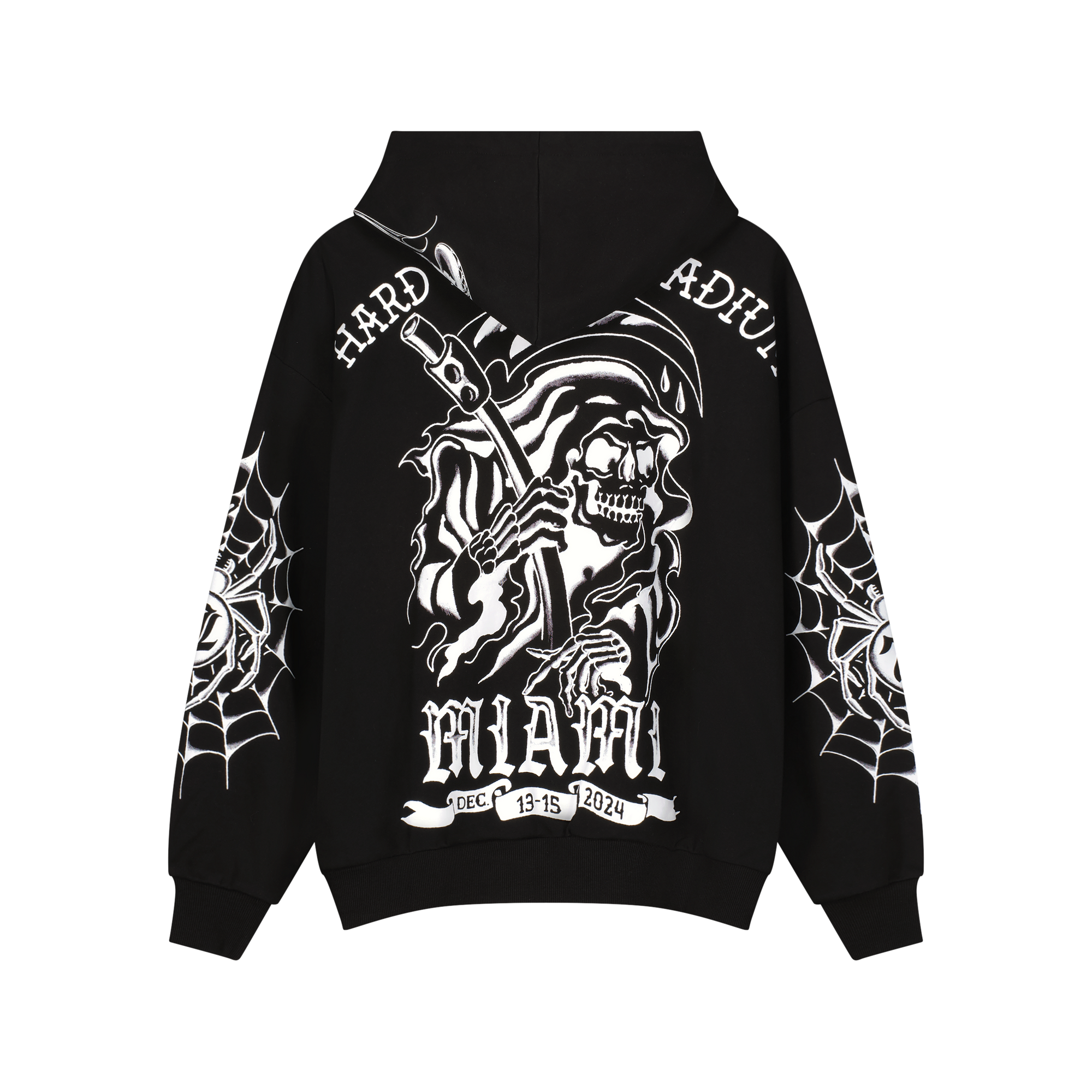 RL Miami 24 Web Ripper Black Hoodie | Rolling Loud