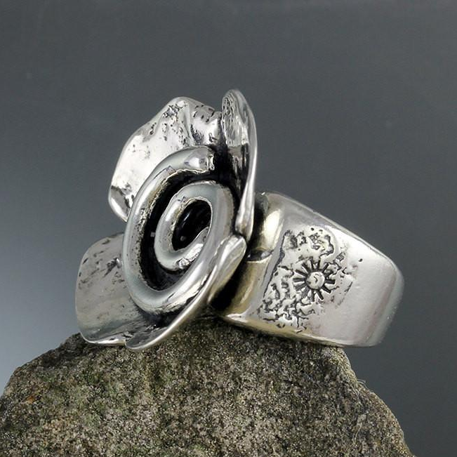Large Spiral Flower Ring - Size 6 3/4 – Sherry Tinsman Metalsmith
