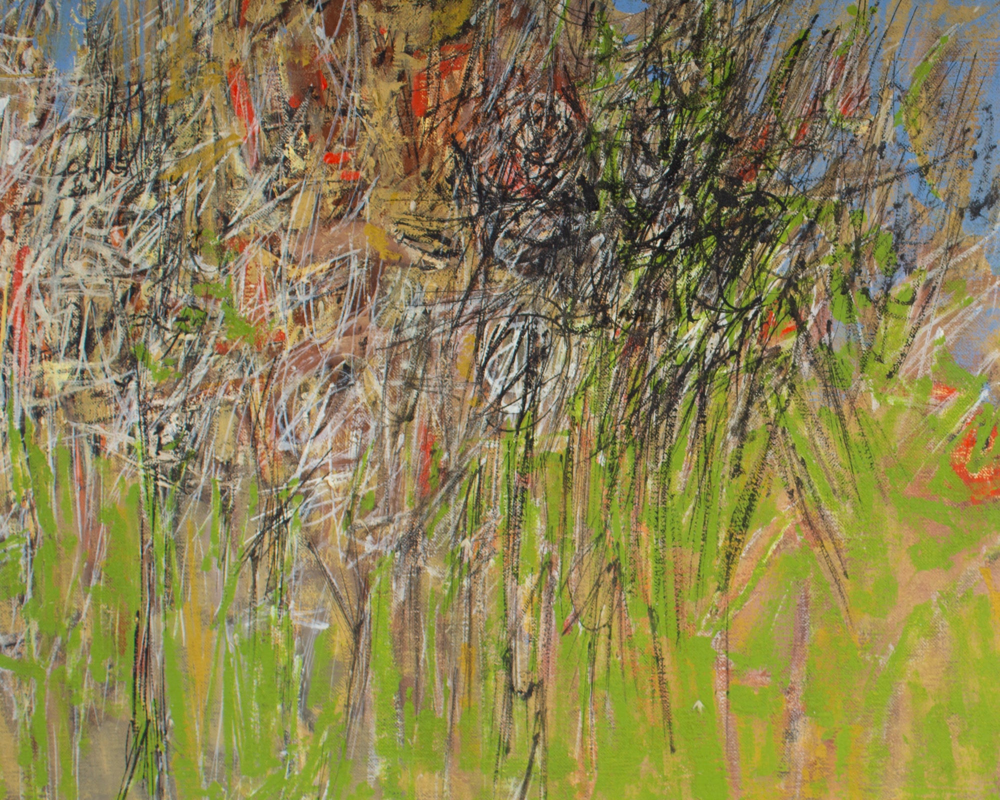 Stephen Magada Signed 1960 “Encounter” Abstract Oil on Canvas