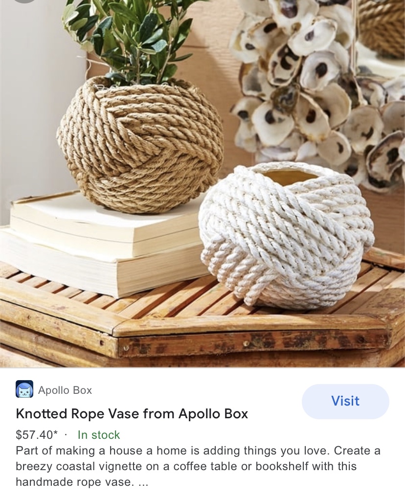 My Reward for Cleaning My Kitchen – a small DIY woven rope vase