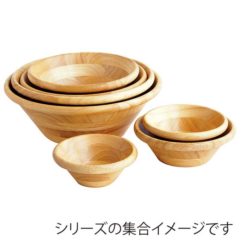 ヤマコー 天然木サラダボウル・ナチュラル φ21cm 32034 1個（ご注文
