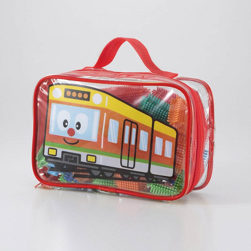 友愛玩具 ペタペタブロック ビニールバッグ入 S 電車 MA-50281DE 1個