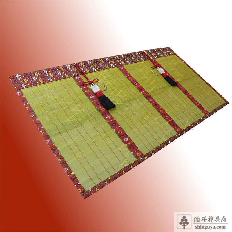 御簾 新大和錦（倭錦） 切房3段染め 180×90㎝ | 別注品 | 神具・祭具