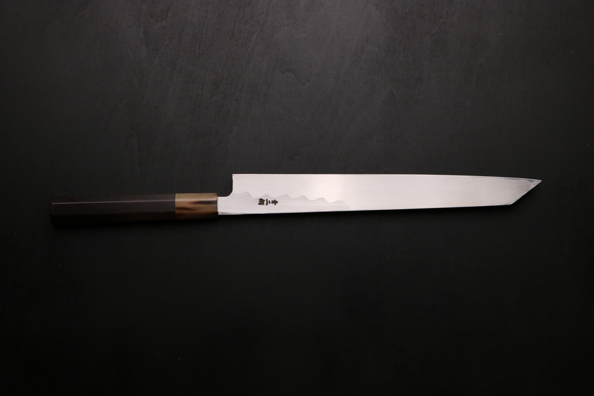 希少 黒刀 青鋼 切付 8寸出刃 希少 黒刀 青鋼 切