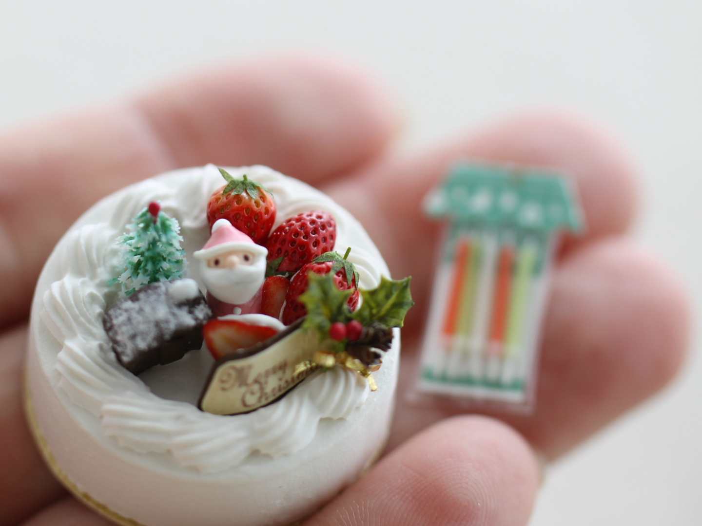 1/6 バースデー クリスマスケーキ - shibazukeparipariのミニチュア