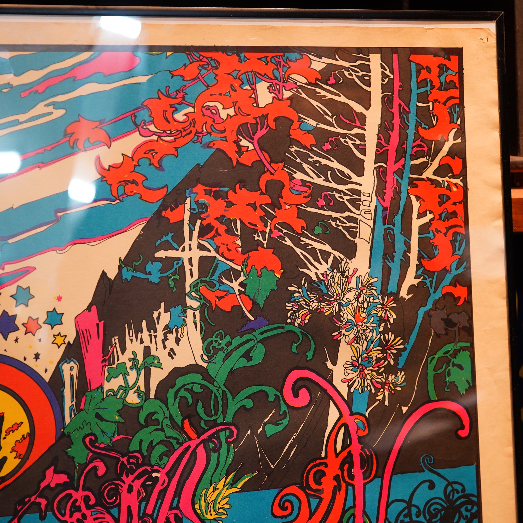 1970's ブラックライトポスター Yea, Though I Walk Thru the Valley