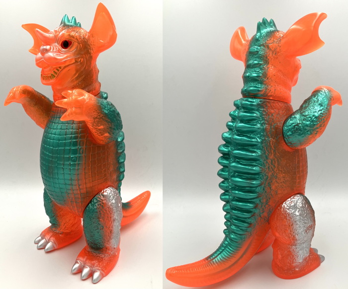 マルサン ゴジラ450 ビオゴジ クリアオレンジ×ブルー ソフビ マルサン