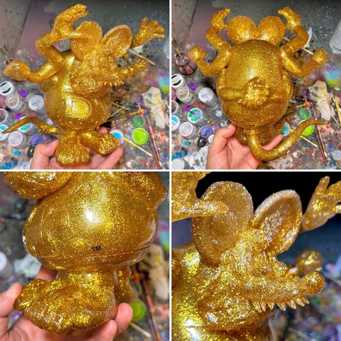BlackBook ToyとMxMxMのコラボ「Asura Rat Fink」に新色「Gold Glitter