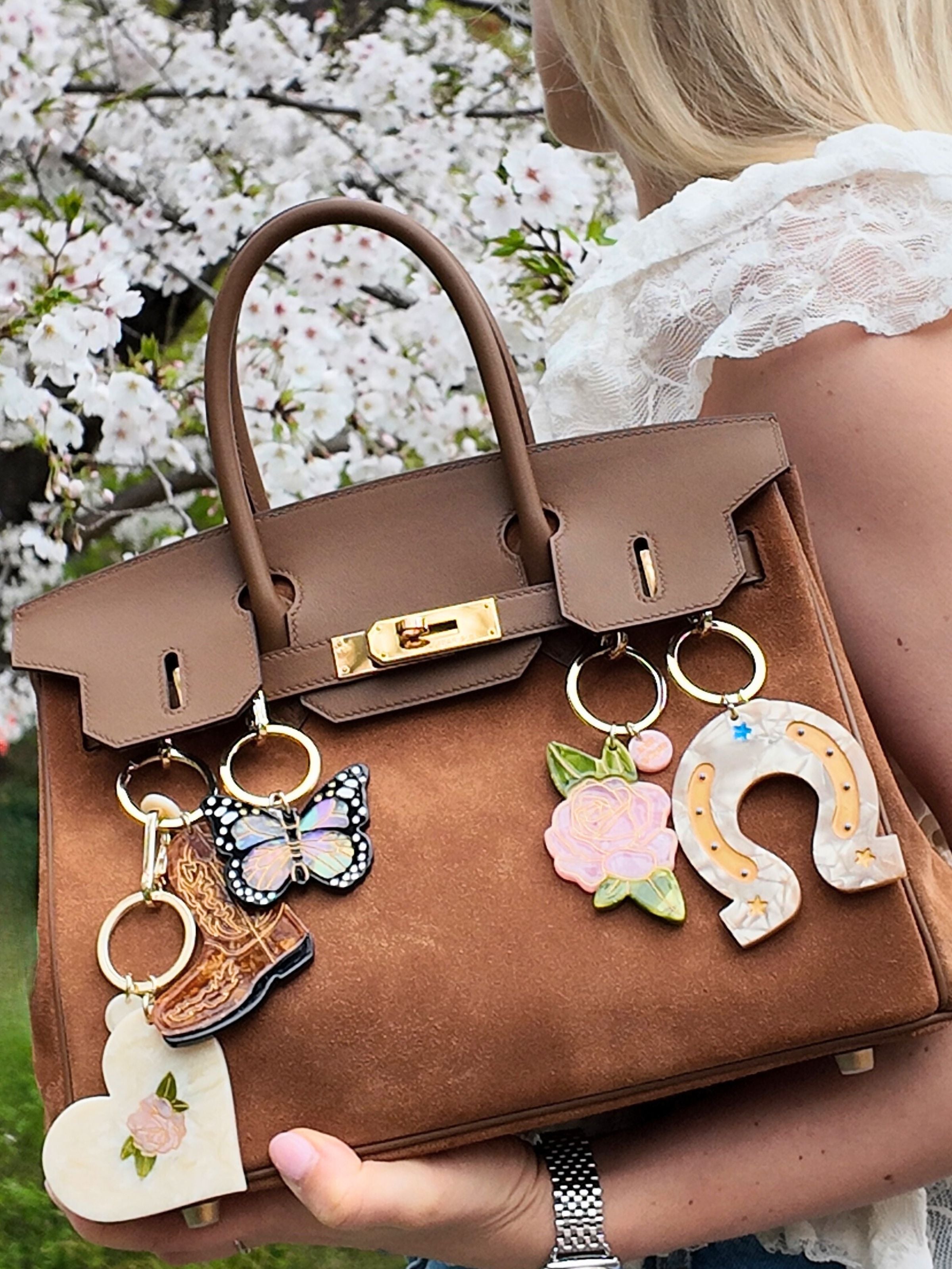 Hand-painted Lucky Horseshoe Bag Charm + Keychain | Eco-Friendly