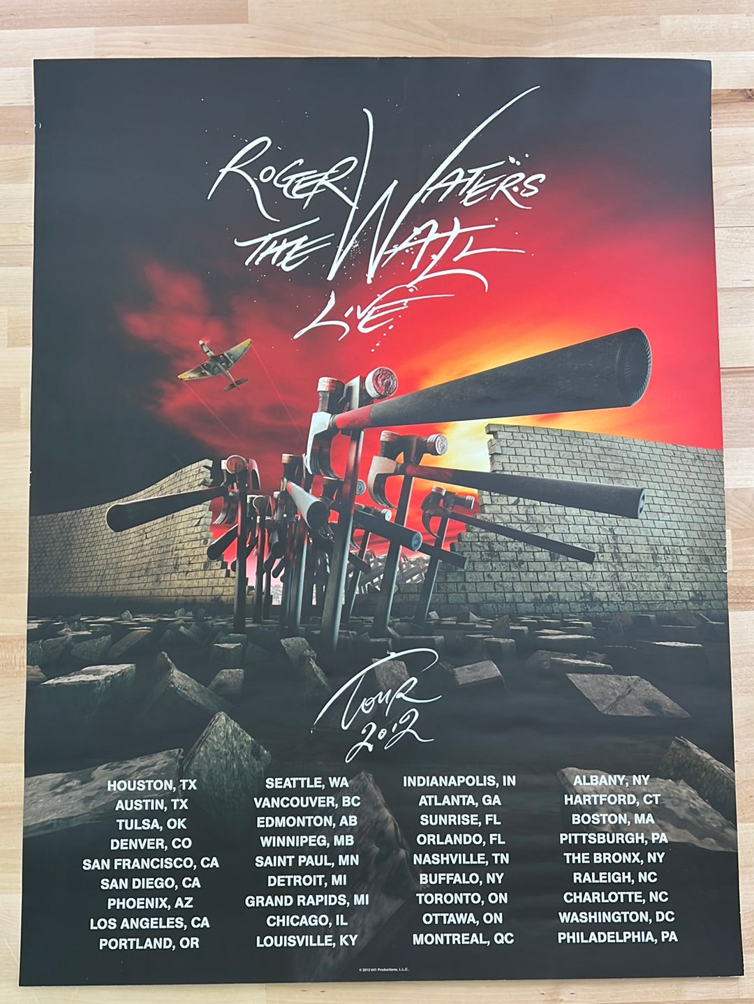 Roger Waters The Wall Live - 2012 poster North America – Sold Out