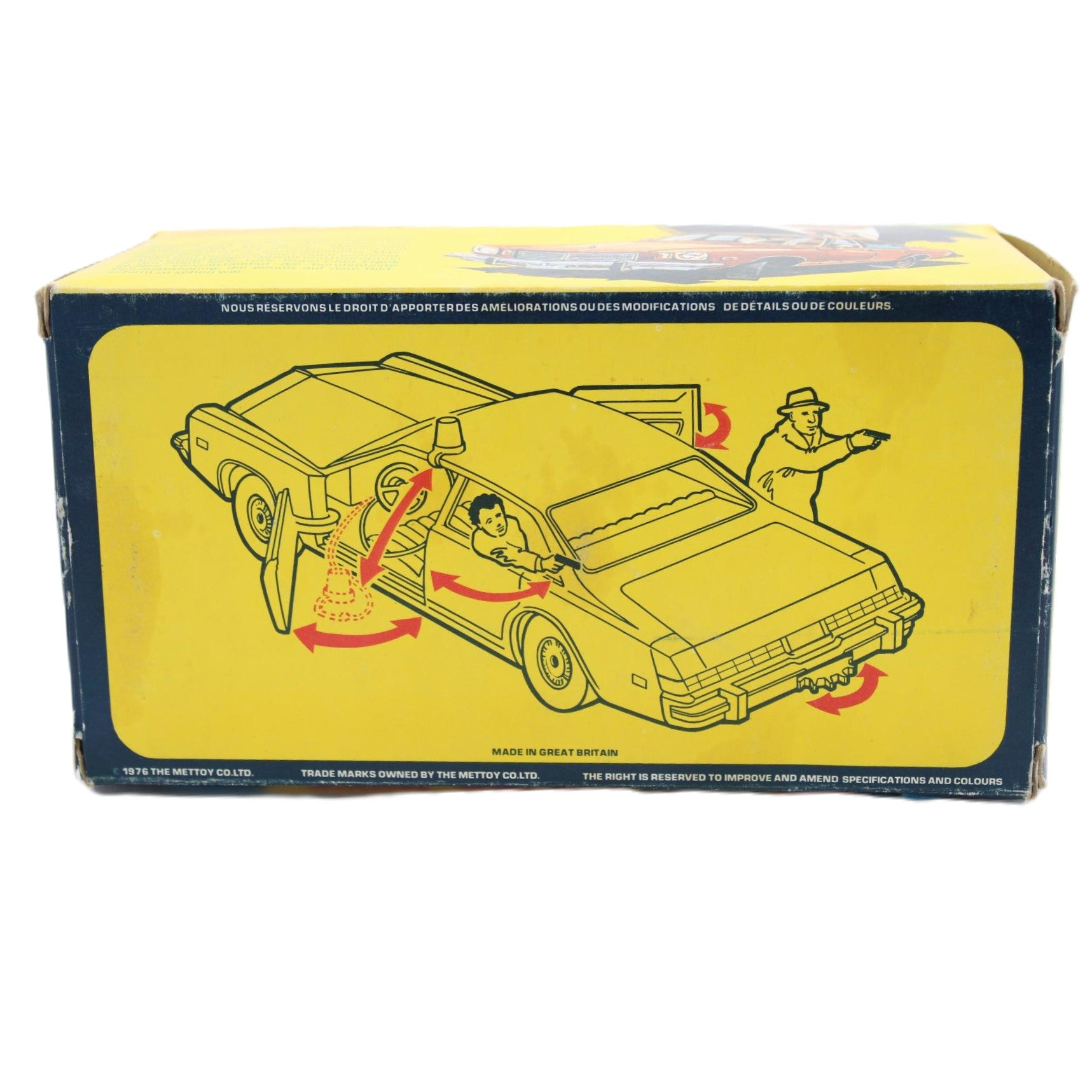 NIB) 1976 Corgi Kojak Buick with Kojak and Crocker