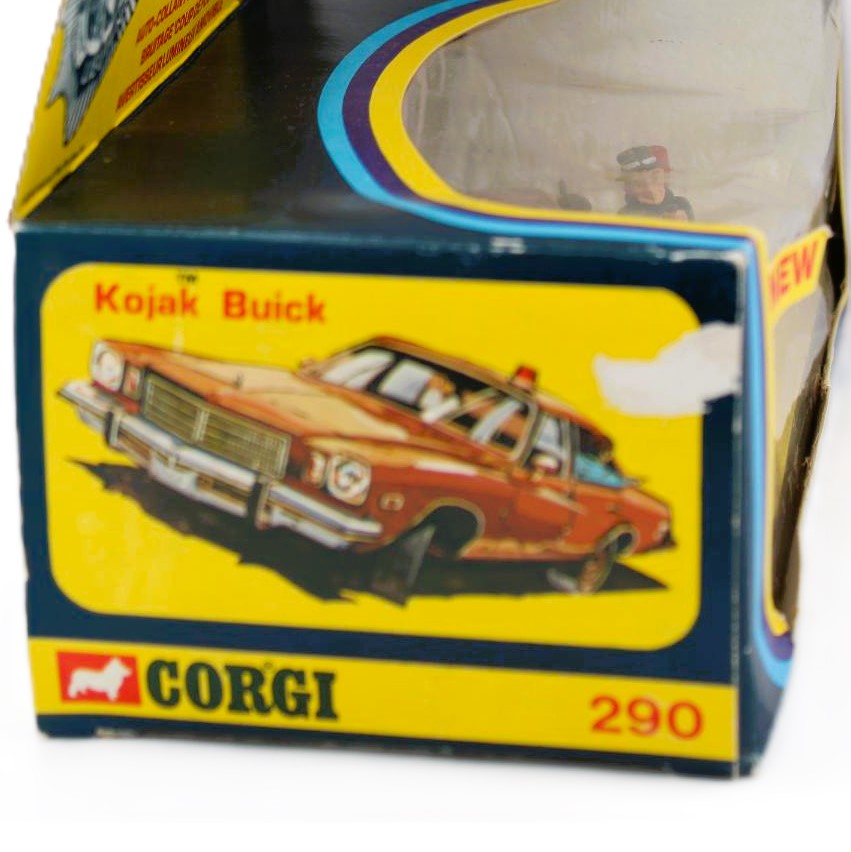 NIB) 1976 Corgi Kojak Buick with Kojak and Crocker