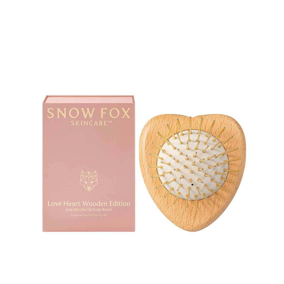 プレミアム FOX カッサ ウッド ミニハート ヘアブラシSNOW FOX