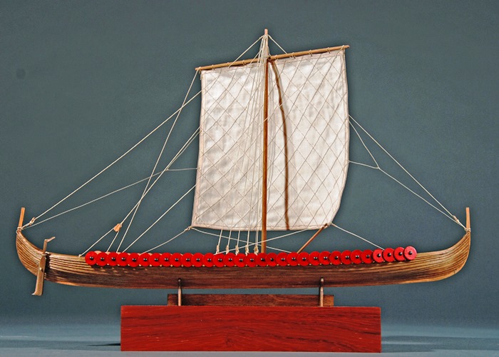 1/35 全長85cm ヴァイキング ロングシップ 帆船模型 ヴァイキング船