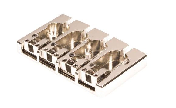 Hipshot A Style 4 String Bass Bridge Brass, Nickel, Retrofits 5